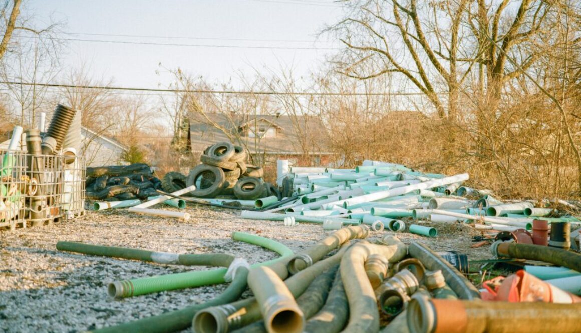 Collected junk waiting for junk removal and recycling in Colorado